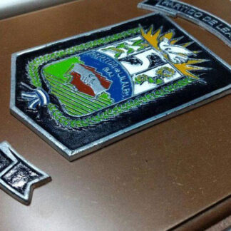 ARTE EN METAL - RELIEVE ESCUDOS - PINTADO A MANO