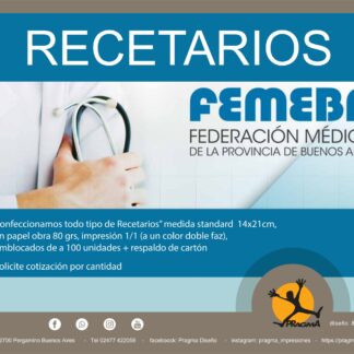RECETARIOS FEMEBA