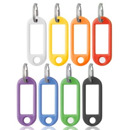 LLAVERO PORTA ETIQUETA FLEXIBLE, SURTIDOS, CON ARO